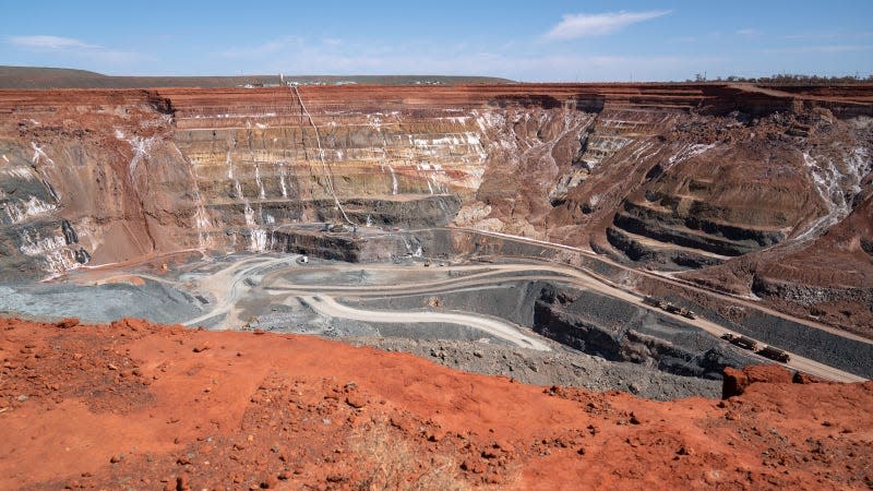 A photo of an open mine in Australia. 