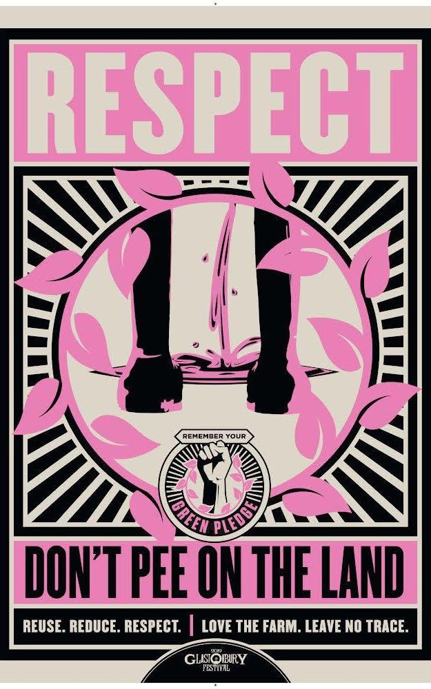 Poster by Glastonbury PR, re river pollution - News Scans