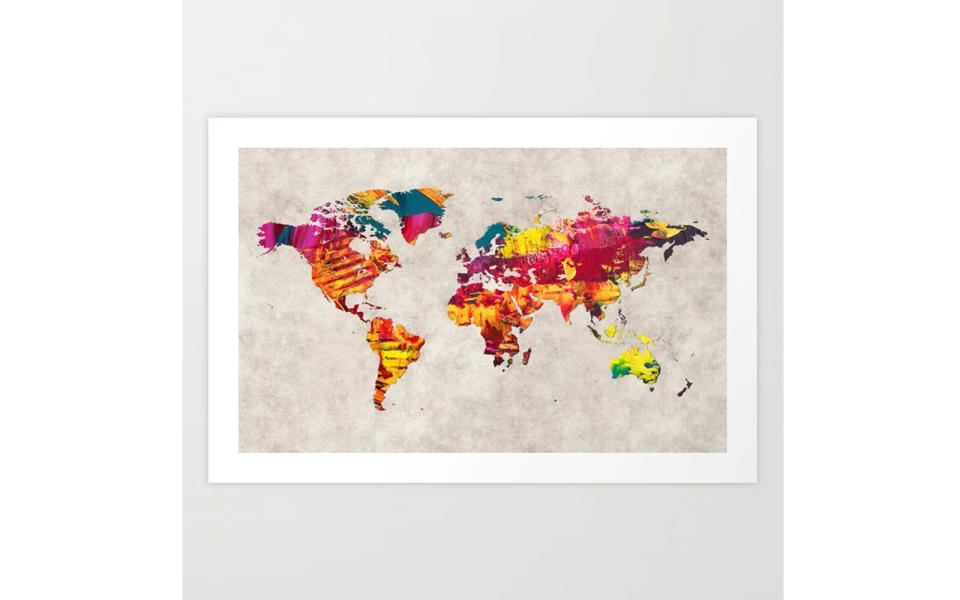 Society6 World Map 55 Art Print by World Map