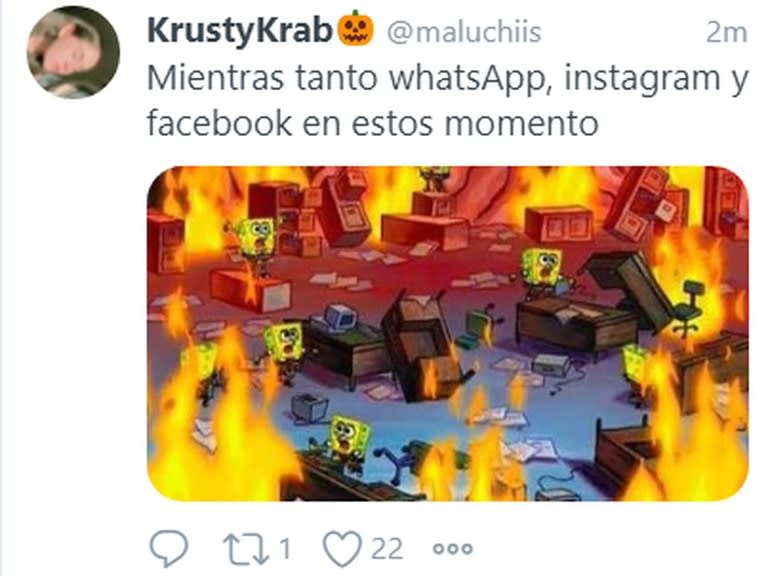 Los usuarios se divirtieron al pensar cómo estarán en este momento trabajando las oficinas de Facebook para solucionar el problema de la caída mundial del servicio