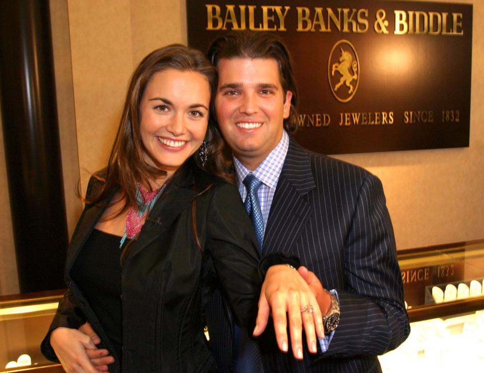Vanessa Haydon, fiance and Donald Trump Jr. during Bailey Banks and Biddle Fine Jewelers Provides Diamond Engagement Ring for Donald Trump Jr.'s Fiancee Vanessa Haydon at Short Hills Mall in Short Hills, New Jersey, United States.