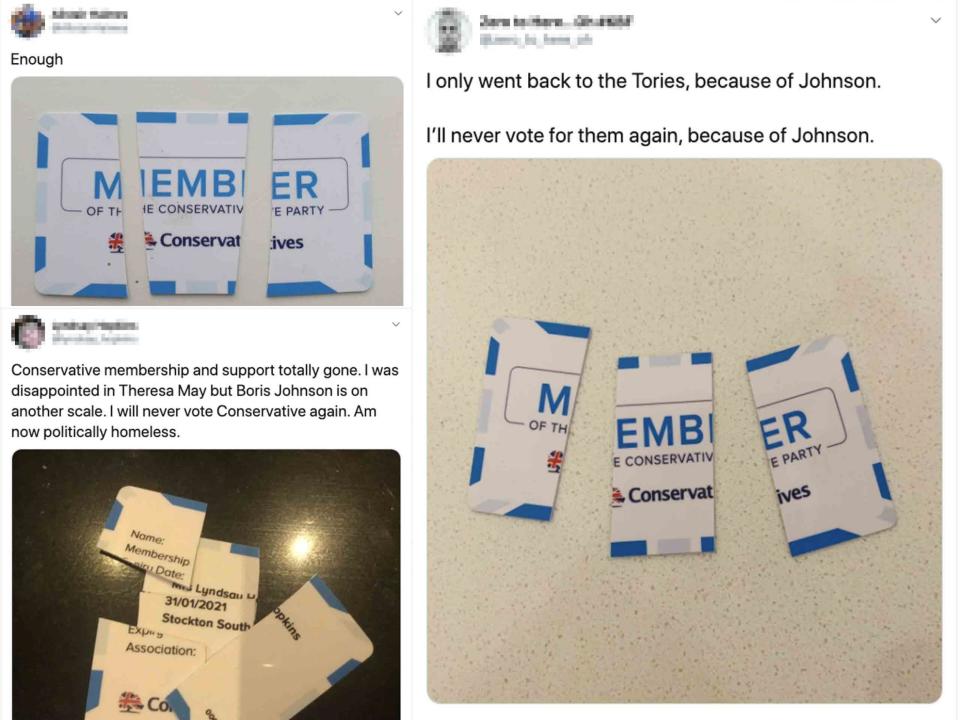 Members posted pictures of their cards on social media: Twitter