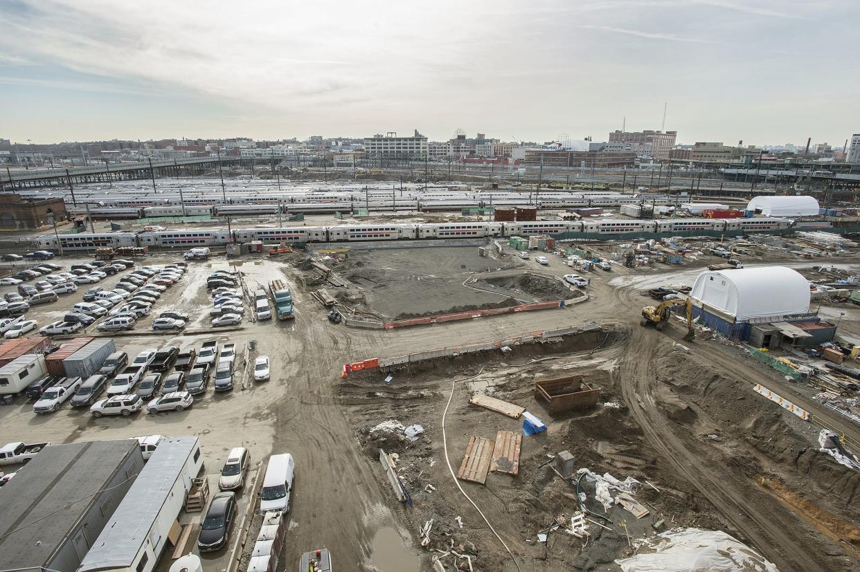 The Sunnyside Yard during construction of the East Side Access project in 2016.