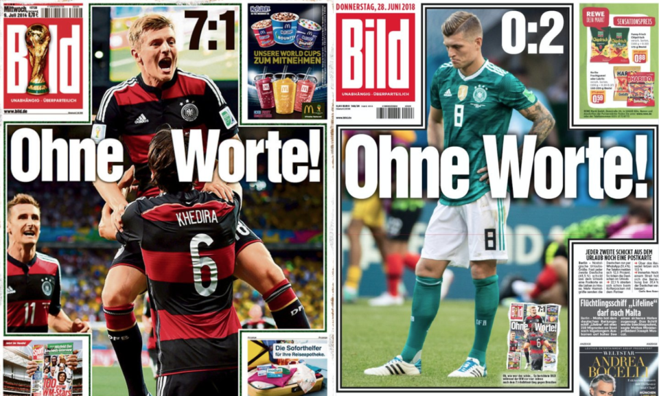 Bild’s headline echoed their similarly shocked reaction to when Germany beat Brazil 7-1 in the World Cup semi-final. (Twitter)