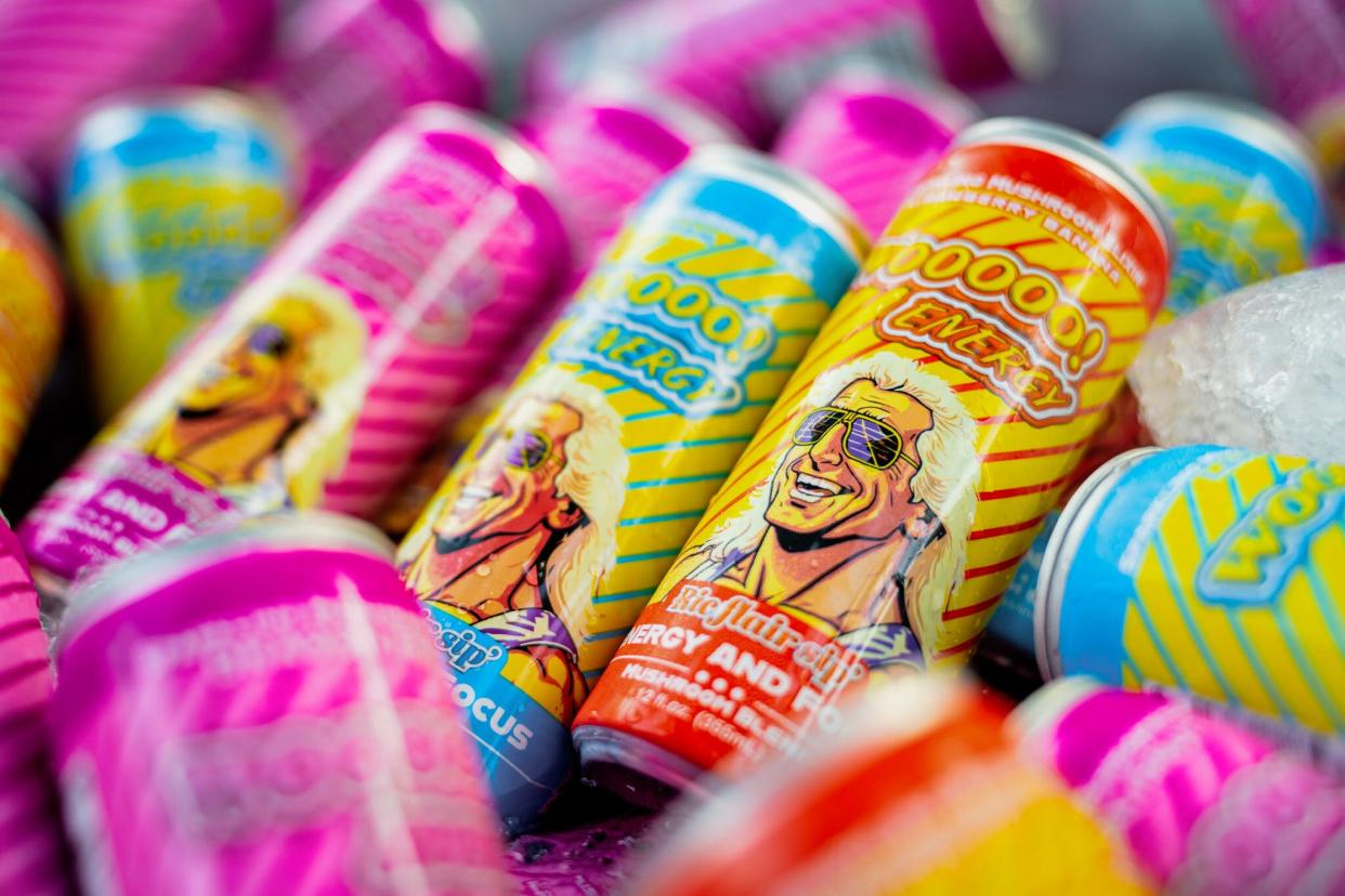 Wooooo! Energy, inspired by Ric Flair's iconic catchphrase, is the official energy drink of the Cleveland Cavaliers.