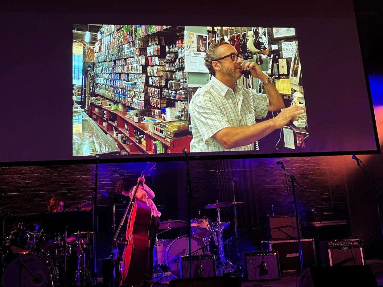 The first-ever fundraiser for the Sheldon Sazant Memorial Fund, established in 2022 in honour of the beloved Montreal music store manager, helped raise money to support the Vanier College Music School. (Paula Dayan-Perez/CBC - image credit)