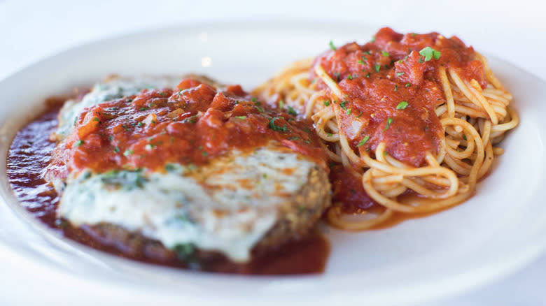 Johnny Carino's eggplant parmesan