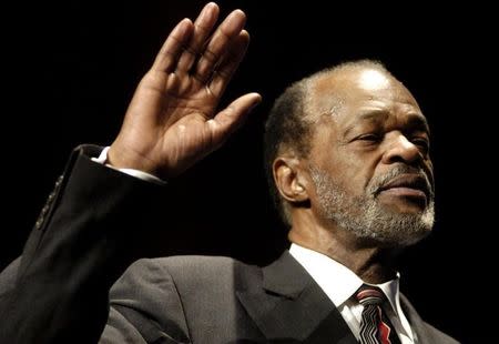 Marion Barry is sworn in as Washington city council member, for Ward Eight of the District of Columbia, in Washington, January 2, 2005. REUTERS/Micah Walter