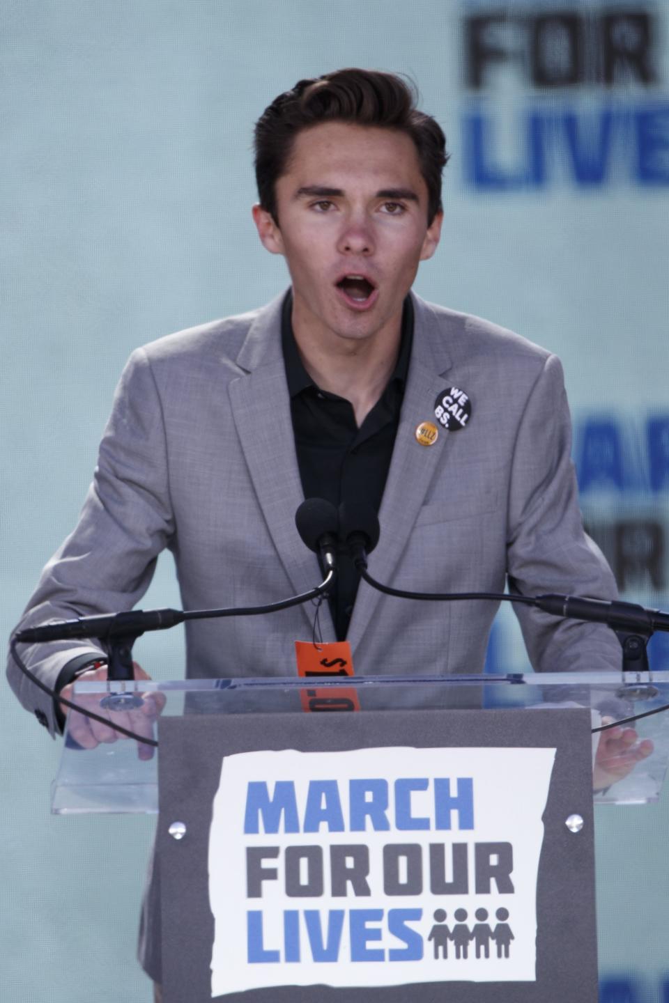 David Hogg en la marcha de Washington DC. EFE/EPA/SHAWN THEW