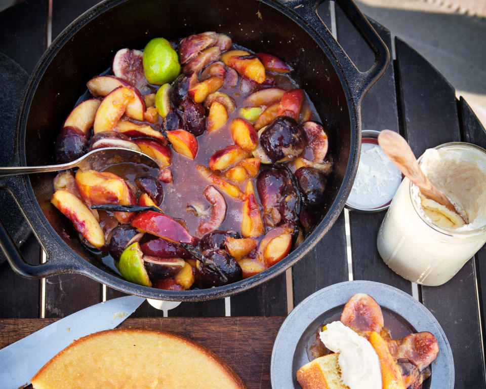 Campfire-Glazed Peaches and Figs