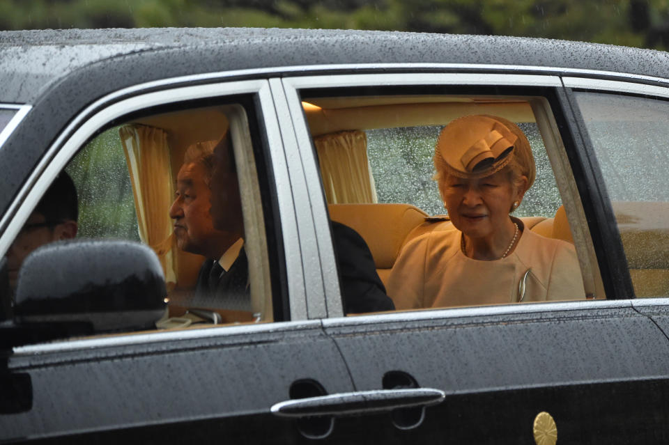 La emperatriz emérita Michiko junto al antiguo emperador Akihito en 2019 (Foto: KAZUHIRO NOGI/AFP via Getty Images)