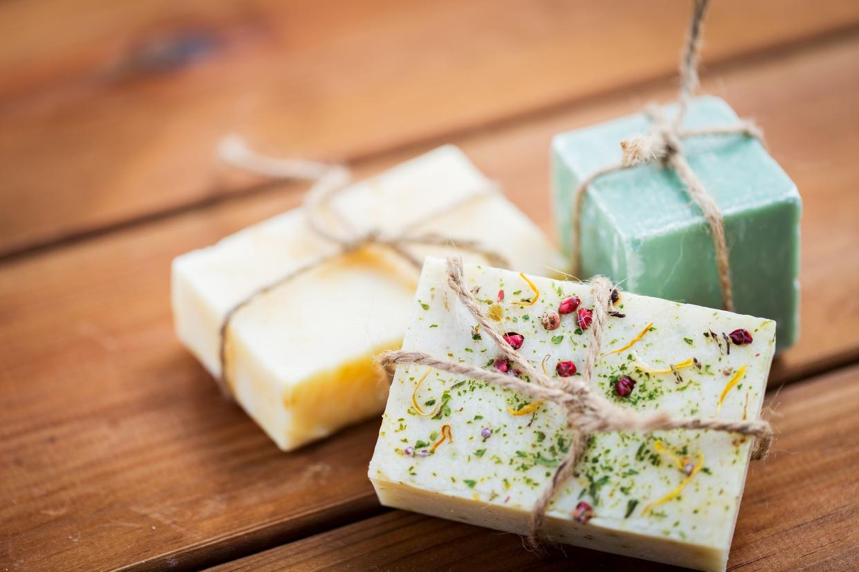 gift soap on table