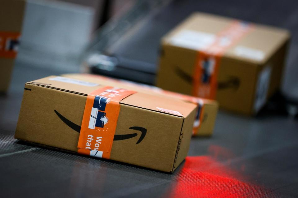 <span>Amazon reported overall revenue of $143.3bn in the first three months of the year.</span><span>Photograph: Mike Segar/Reuters</span>