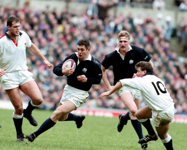 Adam joined his father Gavin (centre) in appearing at a World Cup - the first father and son to do so 