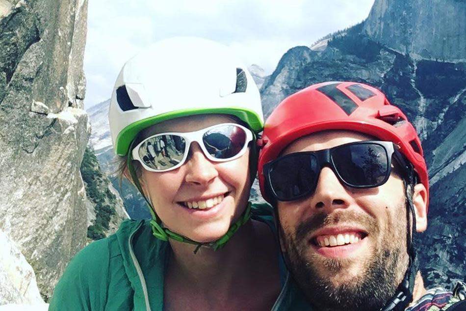 Lucy and Andrew Foster were keen adventurers and went climbing most weekends: Instagram