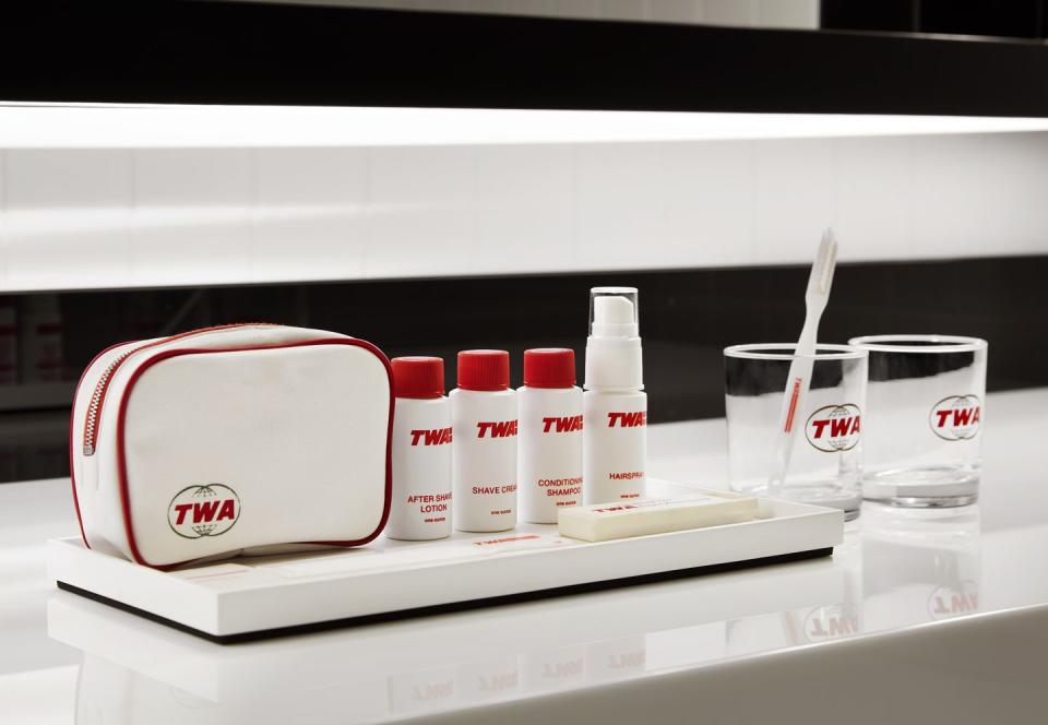 And these TWA-branded toiletries.