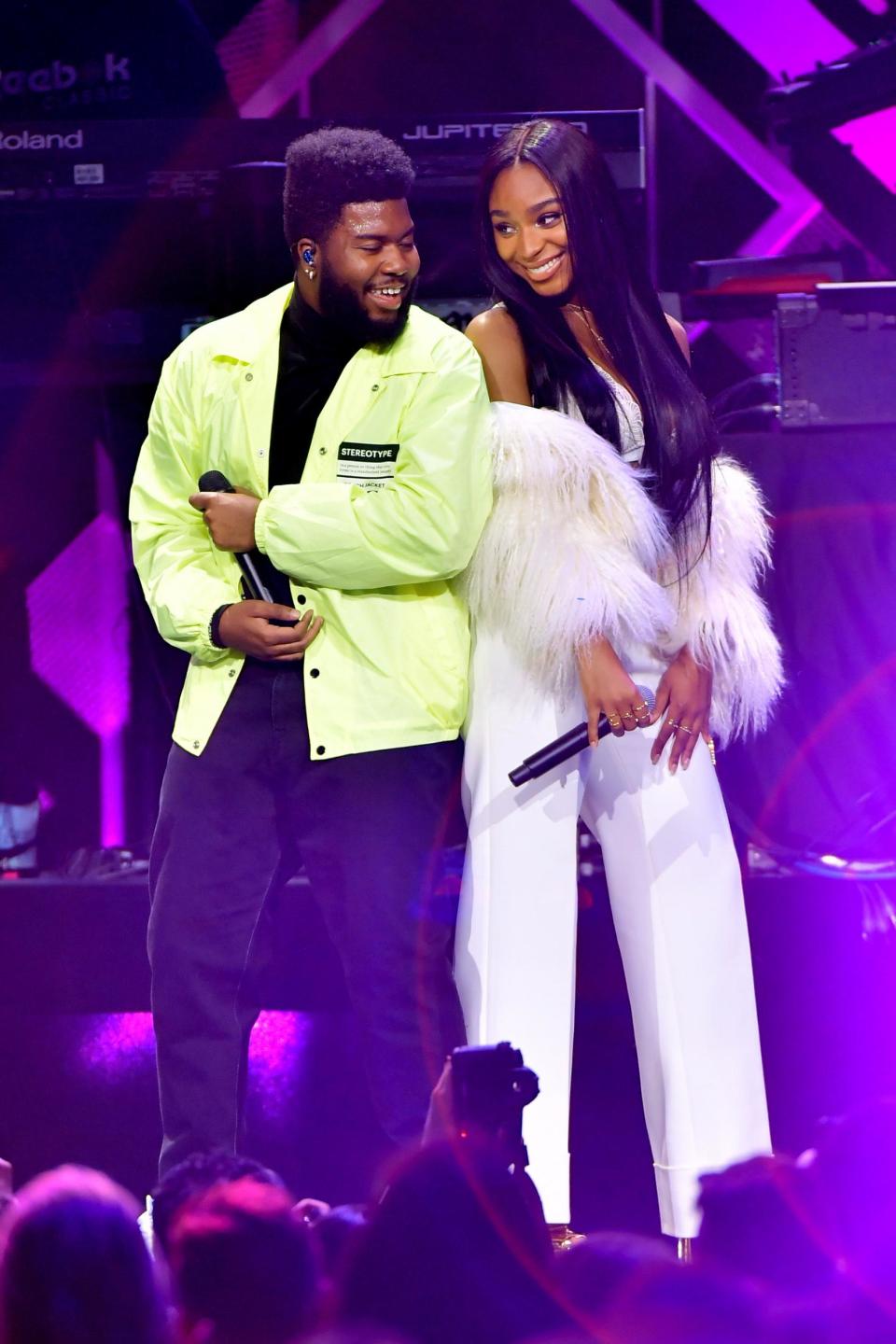 Normani performs with Khalid at Z100's Jingle Ball 2018 in NYC (Photo by Michael Loccisano/Getty Images)