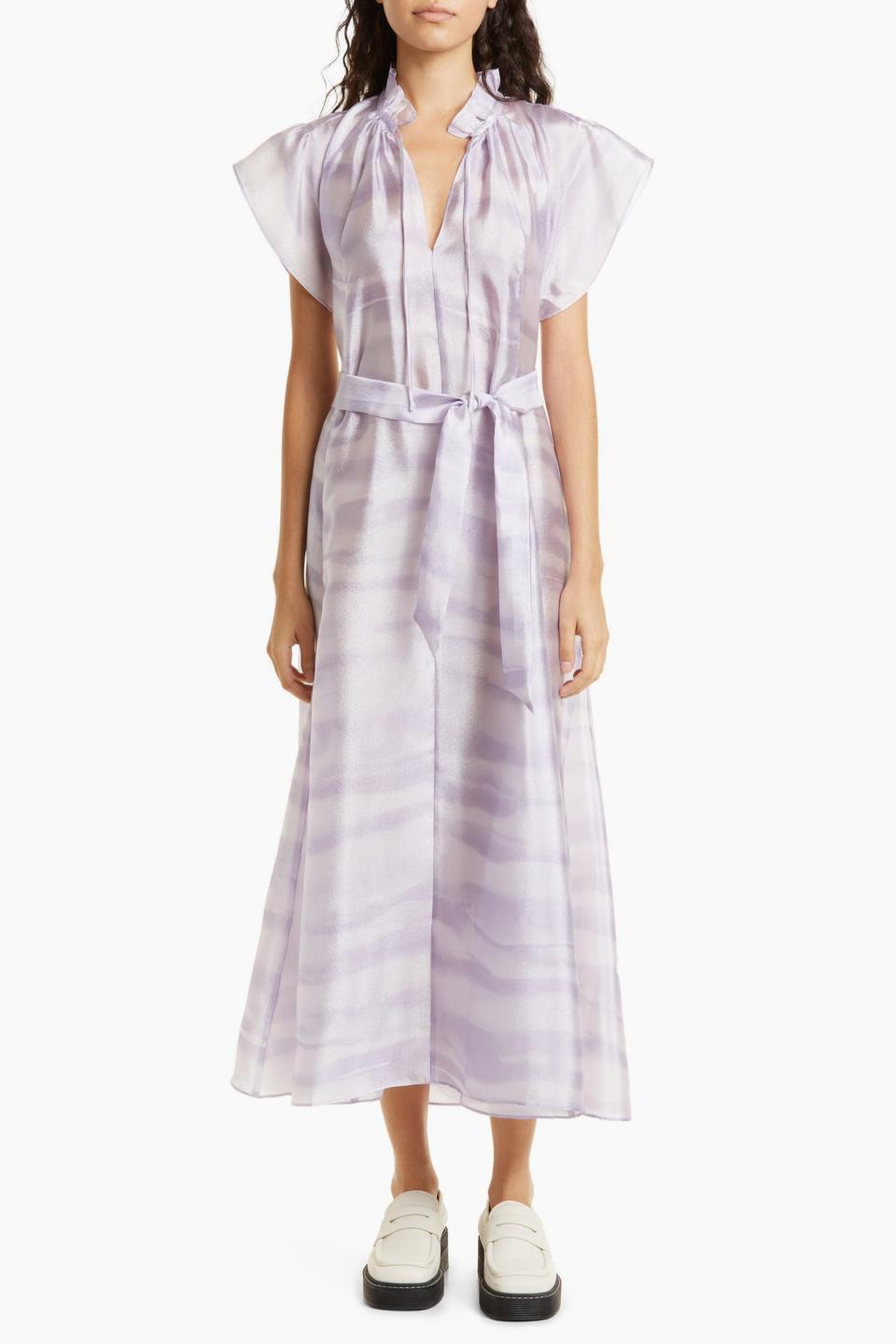 Karookh Print Dress in Lilac Tide