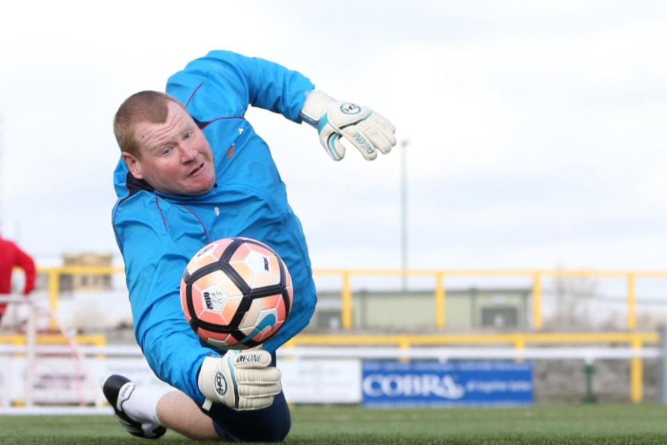 Roly poly goalie: Wayne Shaw: Jed Leicester/BPI/REX