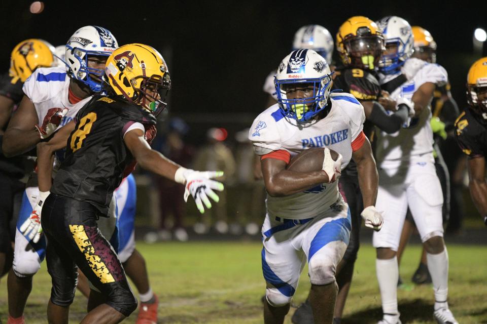 Pahokee football defeated Glades Central in the 2022 Muck Bowl rivalry game held in Belle Glade on Nov. 4, 2022.