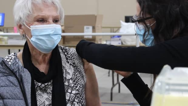 'I think it’s important so we can stop the spread of COVID,' Elizabeth Findlay, 75, told AHS after getting her first dose of the COVID-19 vaccine in Lethbridge. 'It’s good for myself and it’s good for everyone I know.'