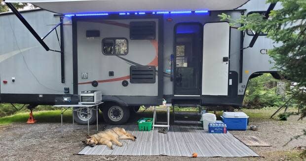 Shelley Jones hauls her trailer to Fundy National Park every summer with her family and dog Brandy. 