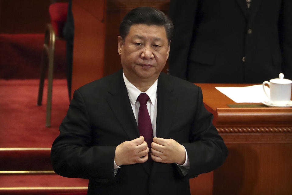 Kritische Fragen, unter anderem zur Aufhebung der Amtszeitbeschränkung von Chinas Präsident Xi Jinping, sind Journalisten verboten. (Bild: AP Photo)