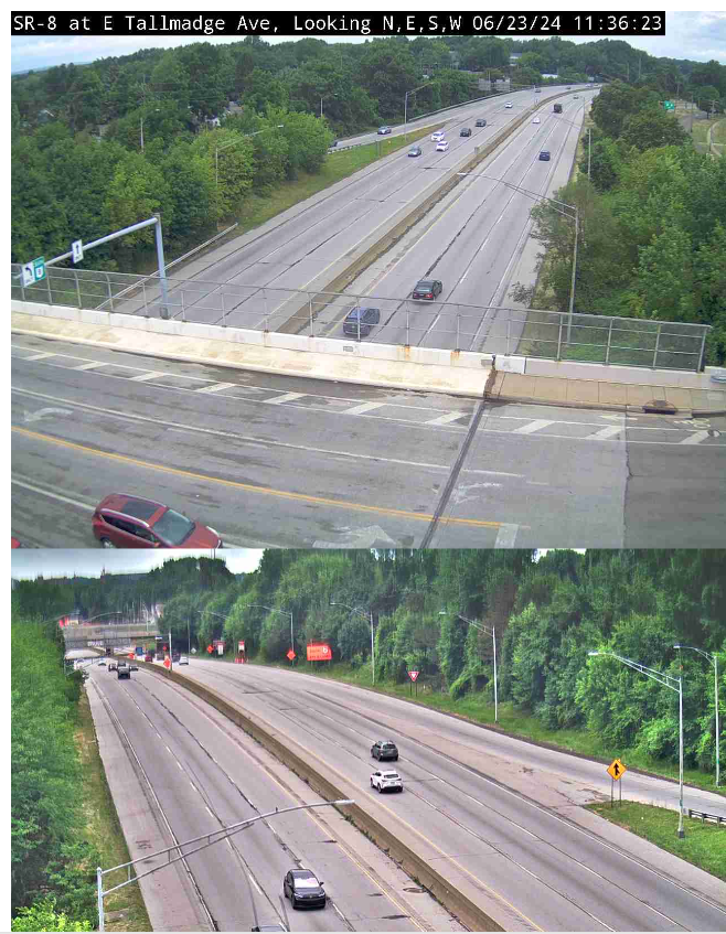 The lanes and ramps around Route 8 at Tallmadge Avenue were reopened this morning.
