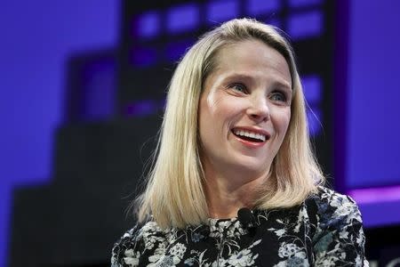 Marissa Mayer, President and CEO of Yahoo, participates in a panel discussion at the 2015 Fortune Global Forum in San Francisco, California November 3, 2015. REUTERS/Elijah Nouvelage