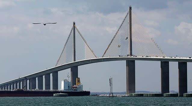 The bridge is known as 'Florida's Suicide Bridge'. Source: AP Images