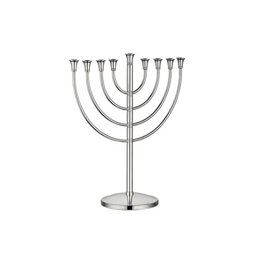 <p><a href="https://www.scullyandscully.com/christofle-judaique-silverplated-mezuzahmenorah?quantity=1&style=40222" rel="nofollow noopener" target="_blank" data-ylk="slk:Shop Now;elm:context_link;itc:0;sec:content-canvas" class="link ">Shop Now</a></p><p>Judaique Silver-Plated Menorah</p><p>Scully & Scully</p><span class="copyright">Scully and Scully</span>