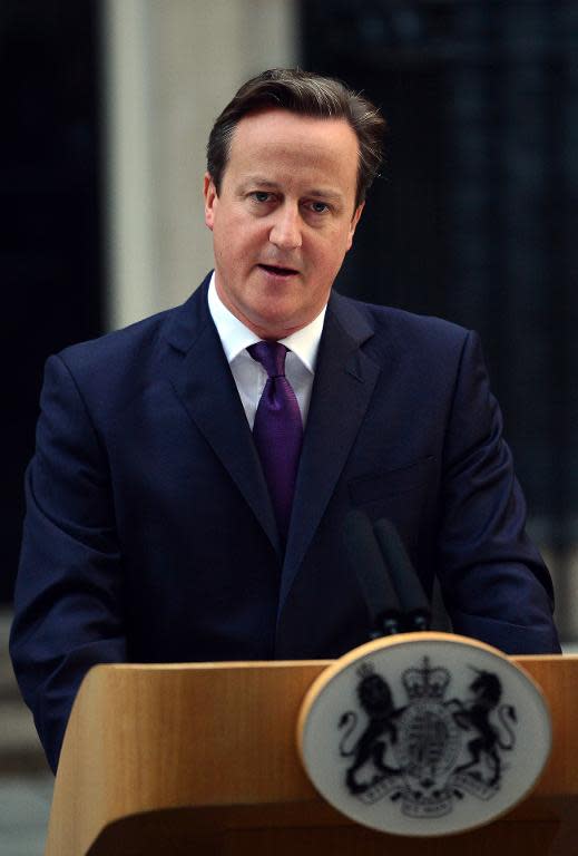 British Prime Minister David Cameron, pictured on September 19, 2014 in London, is seeking support in the fight against the Islamic State group