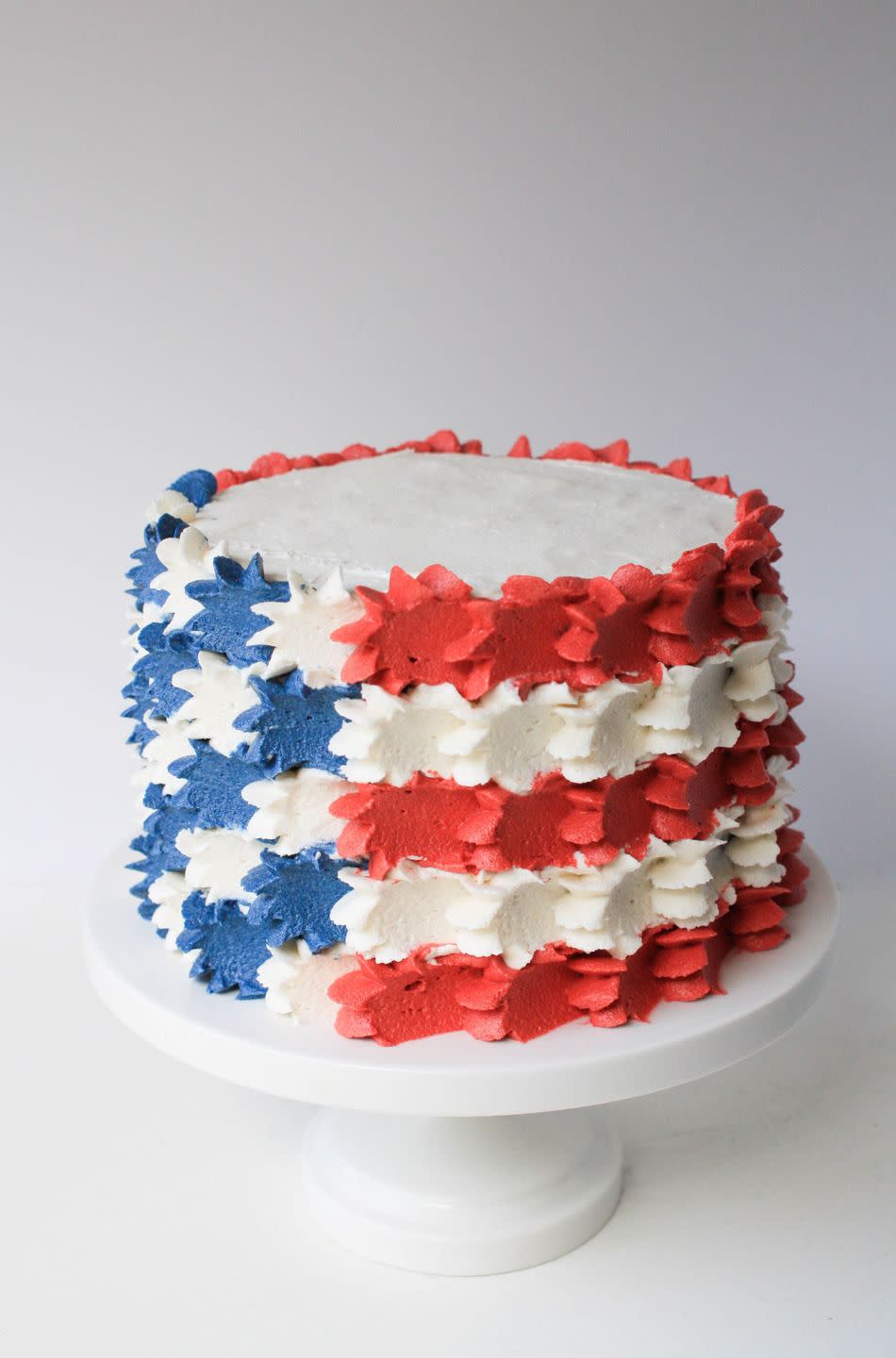 Buttercream Stars and Stripes Cake