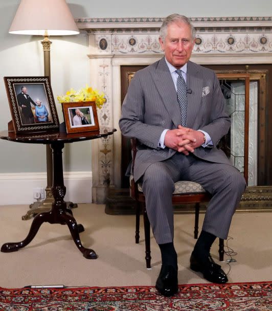 PHOTO: In this photo taken on Thursday, March 15, 2018, Prince Charles looks on ahead of delivering his Easter message at Clarence House in London. (Kirsty Wigglesworth/AP, FILE)