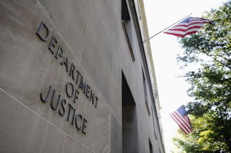 FILE PHOTO: The exterior of the U.S. Department of Justice headquarters building in Washington, U.S., July 14, 2009. REUTERS/Jonathan Ernst/File Photo