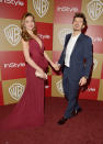 Miranda Kerr and Orlando Bloom attend the 2013 InStyle and Warner Bros. 70th Annual Golden Globe Awards Post-Party held at the Oasis Courtyard in The Beverly Hilton Hotel on January 13, 2013 in Beverly Hills, California.