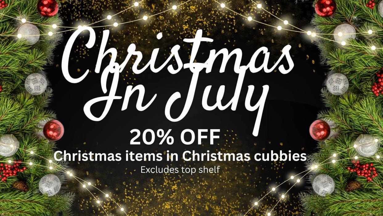 Muletown Pottery will host a special Christmas in July sale with holiday items available for 20% off.