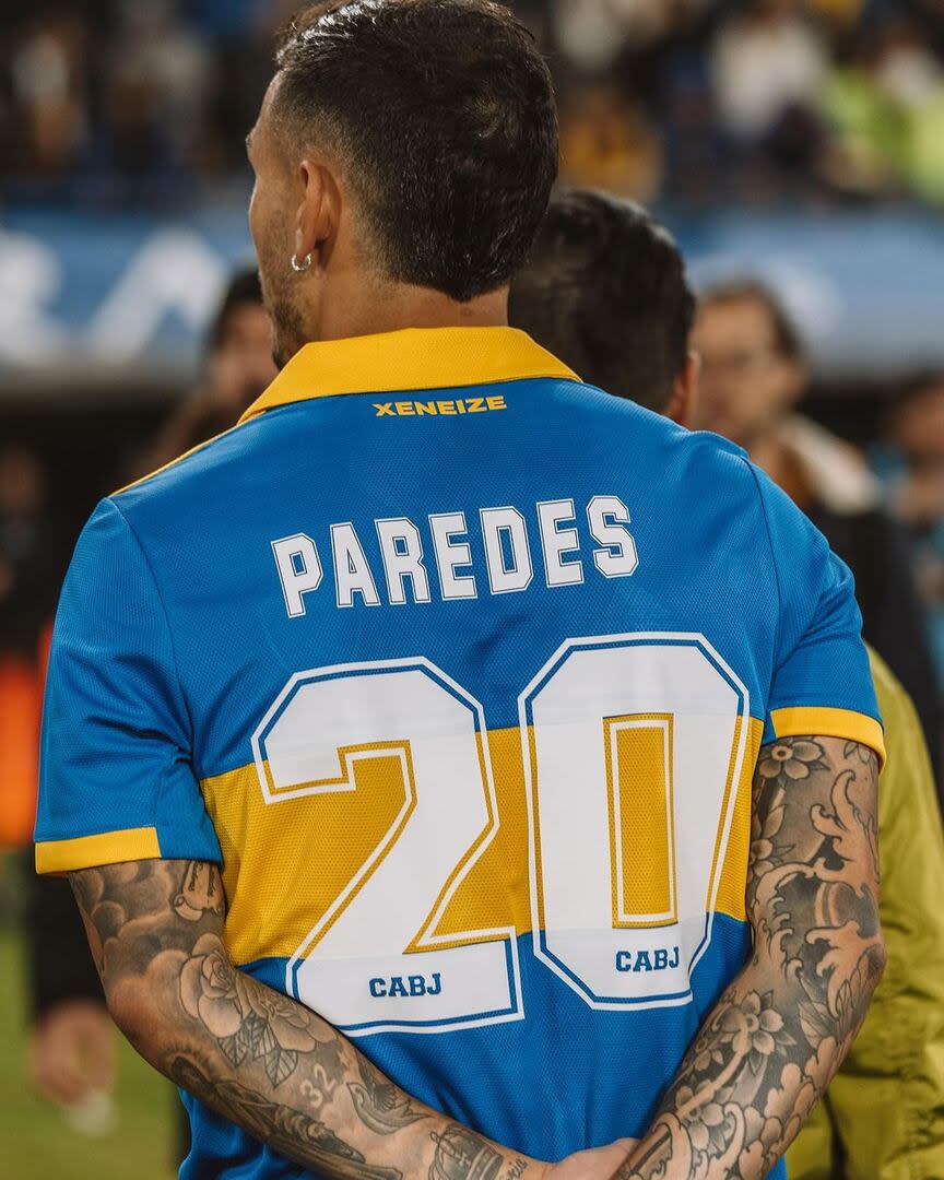 Leandro Paredes estuvo presente en la despedida de Juan Román Riquelme en La Bombonera. Foto/Instagram: @leoparedes20