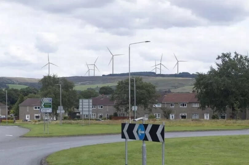 Vale of Leven windfarm, artists impression.