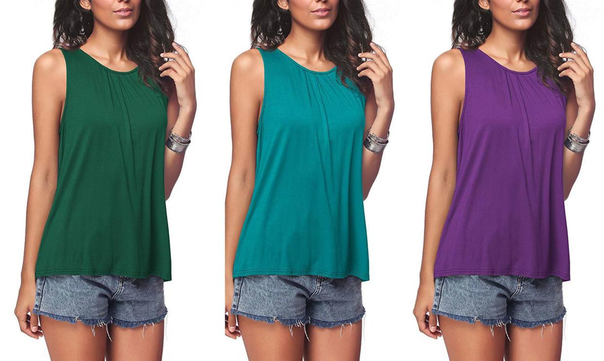  iGenjun Tank Top in green, blue-green and purple