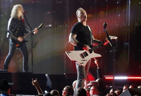 Metallica performs during the Concert for Valor on the National Mall on Veterans' Day in Washington, November 11, 2014. REUTERS/Jonathan Ernst