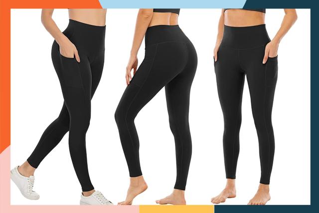 YOUNGCHARM 4 Pack Leggings With Pockets For Women,High Waist Tummy