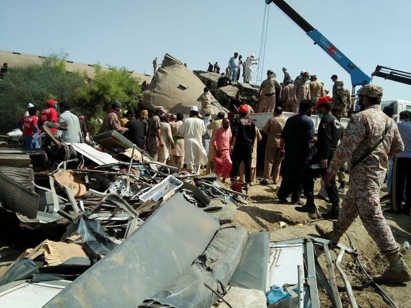 Train collision in Pakistan