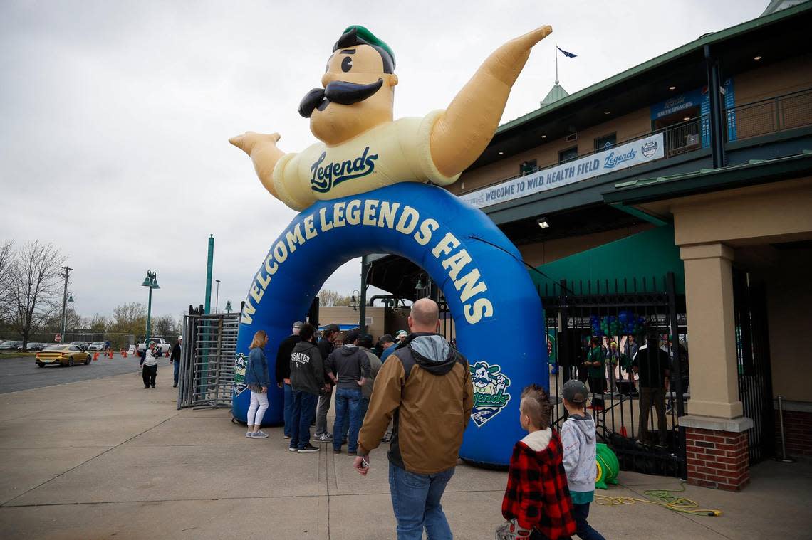 Fans line up to enter Wild Health Field on Opening Day 2022 for the Lexington Legends.