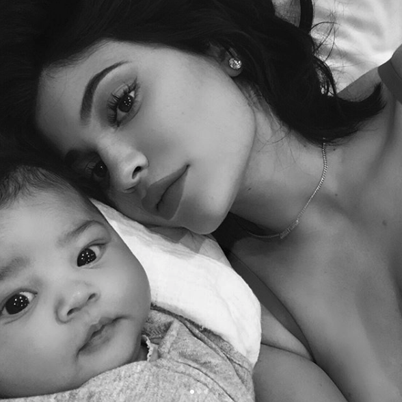 The black and white snaps have sent the internet into meltdown. Photo: Instagram/kyliejenner