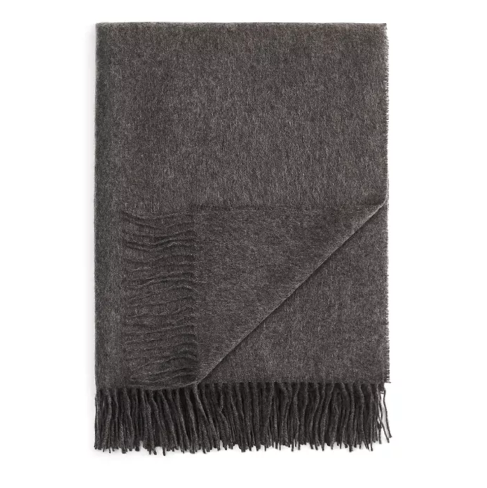 4) Solid Cashmere Throw