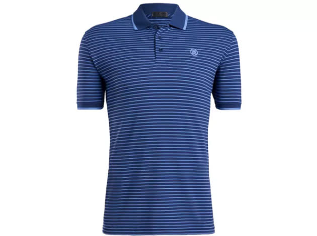 G/FORE Perforated Stripe Polo