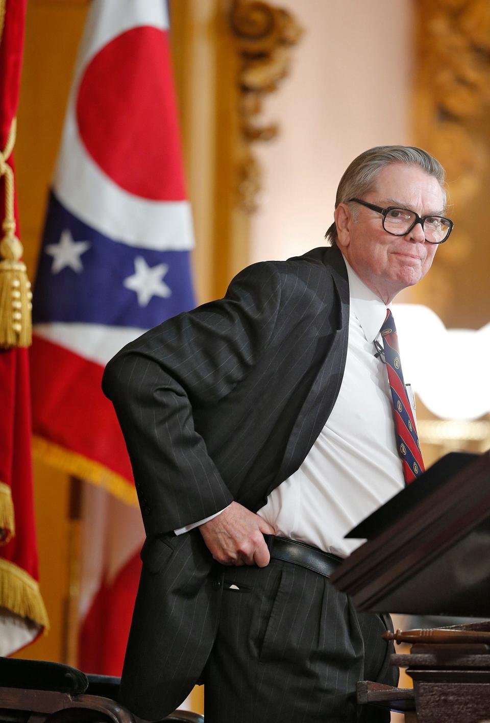 House Speaker William G. Batchelder looks out upon the House floor during debate at his final session on Dec. 17, 2014. In all, Batchelder served 38 years in the Ohio House.