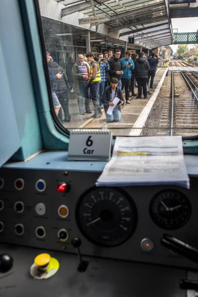 The Argus: Enthusiasts taking pictures of the train at Chichester