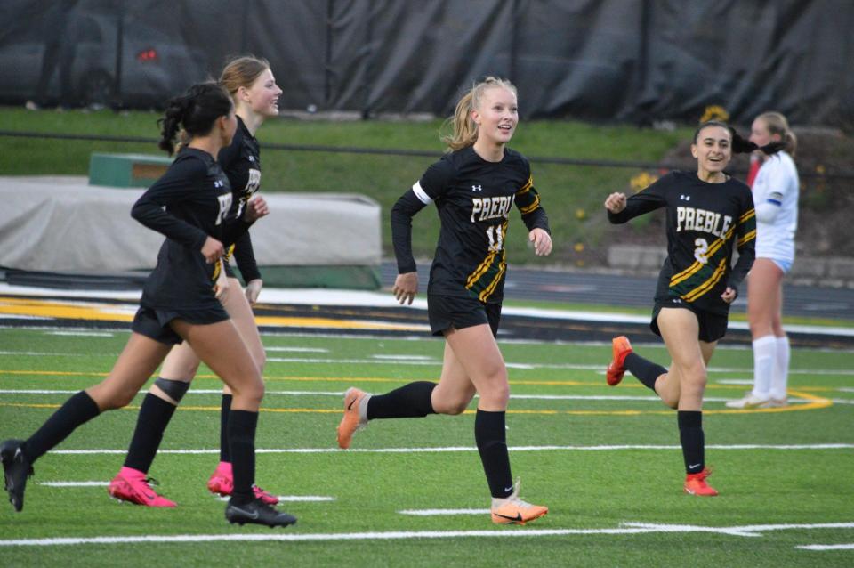 Green Bay Preble senior Johanna Thompson (11) leads the team in goals and points.